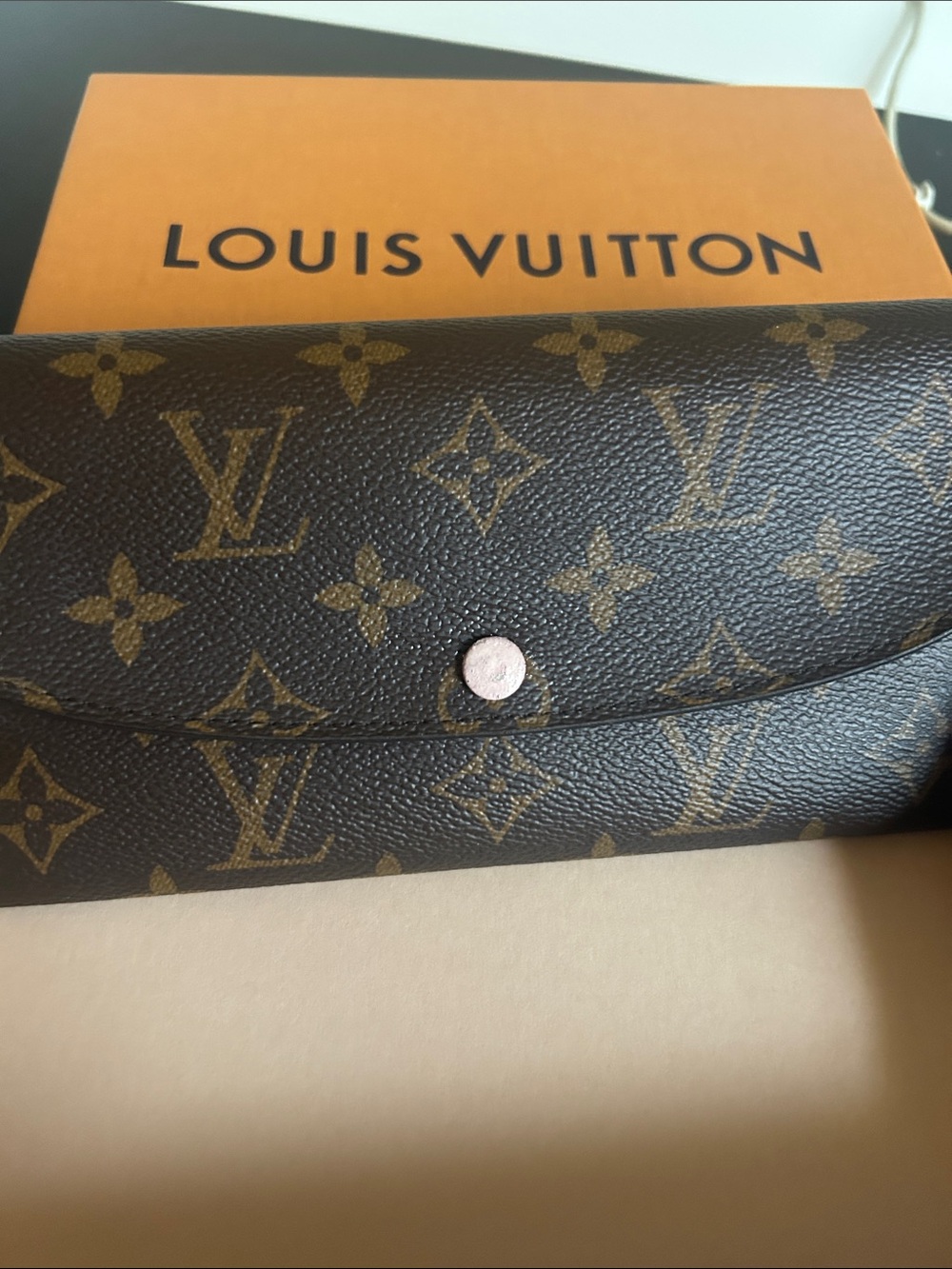Louis Vuitton Monogram Canvas Emilie Long Wallet in Brown and Pink - Picture 6 of 17